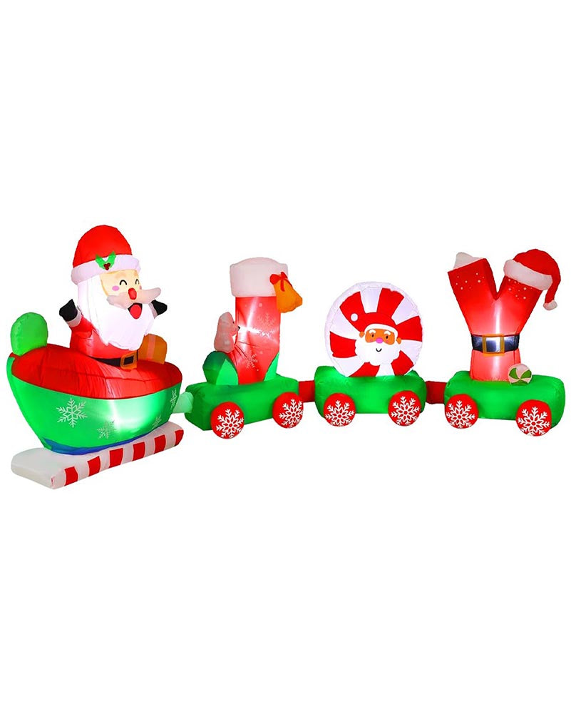 Santa Train Carts Christmas Lawn Inflatable 1.2m