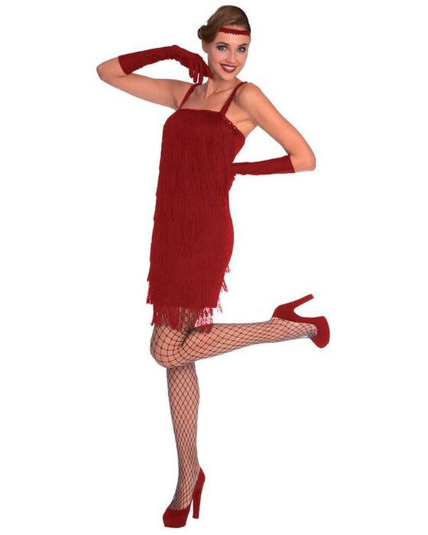 20s Red Flapper Womens Costume
