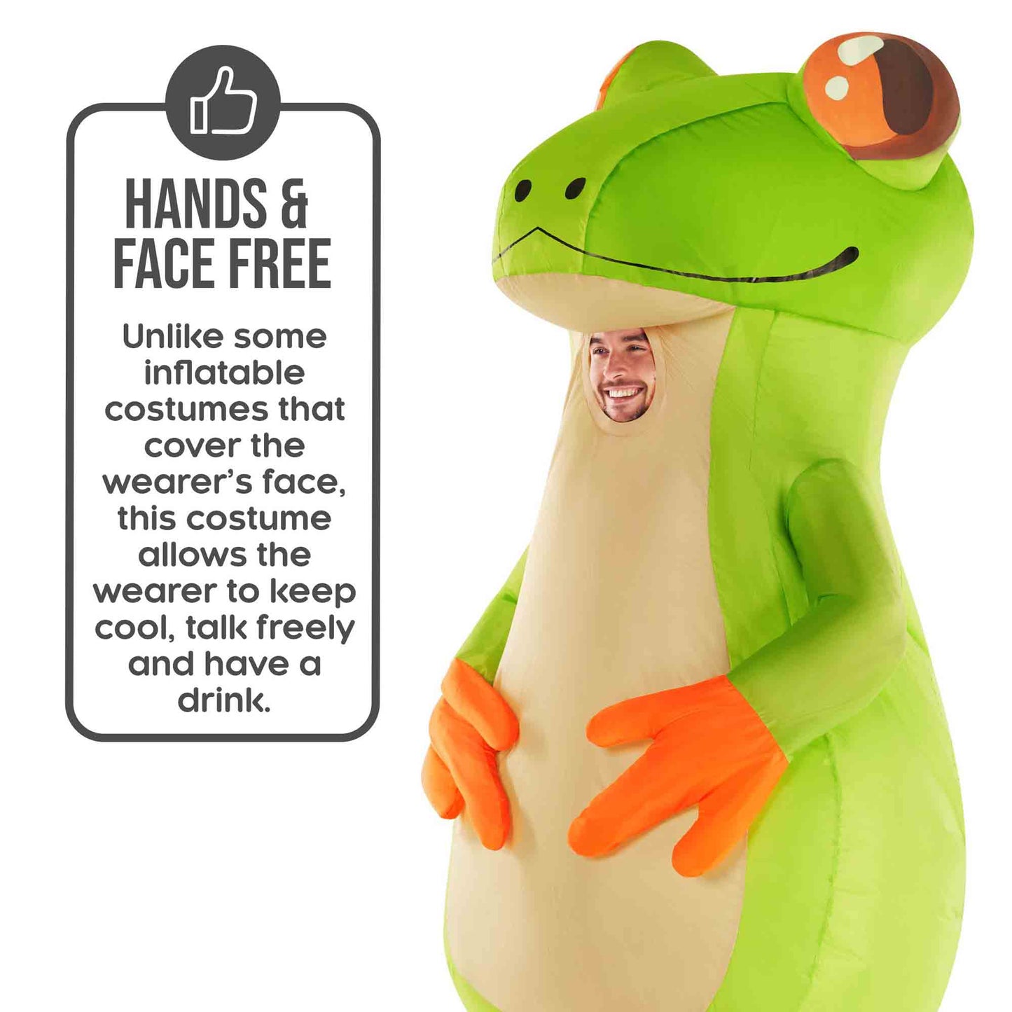 Inflatable Frog Adult Costume Standard Size
