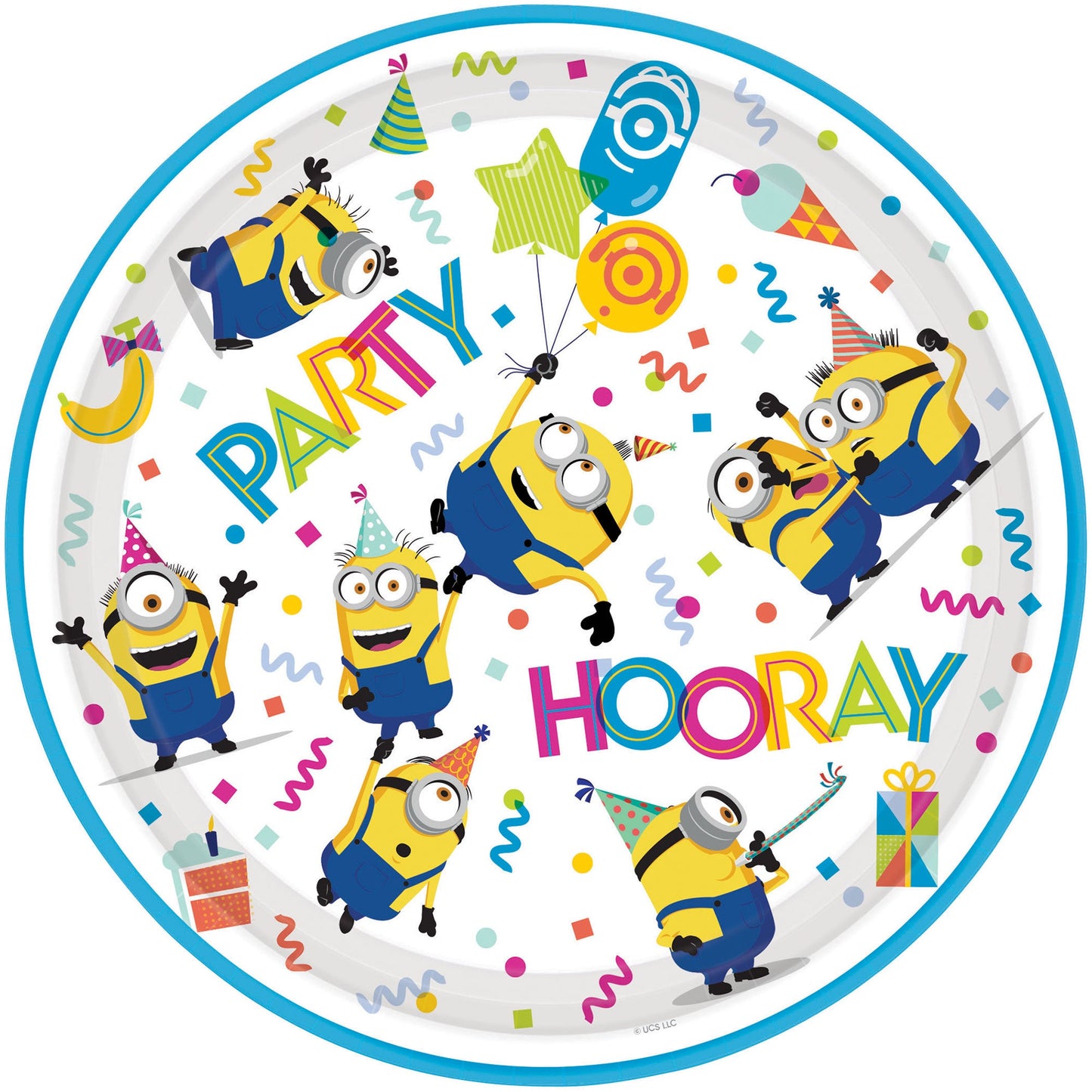 Minions 23cm Round Paper Plates Pack of 8