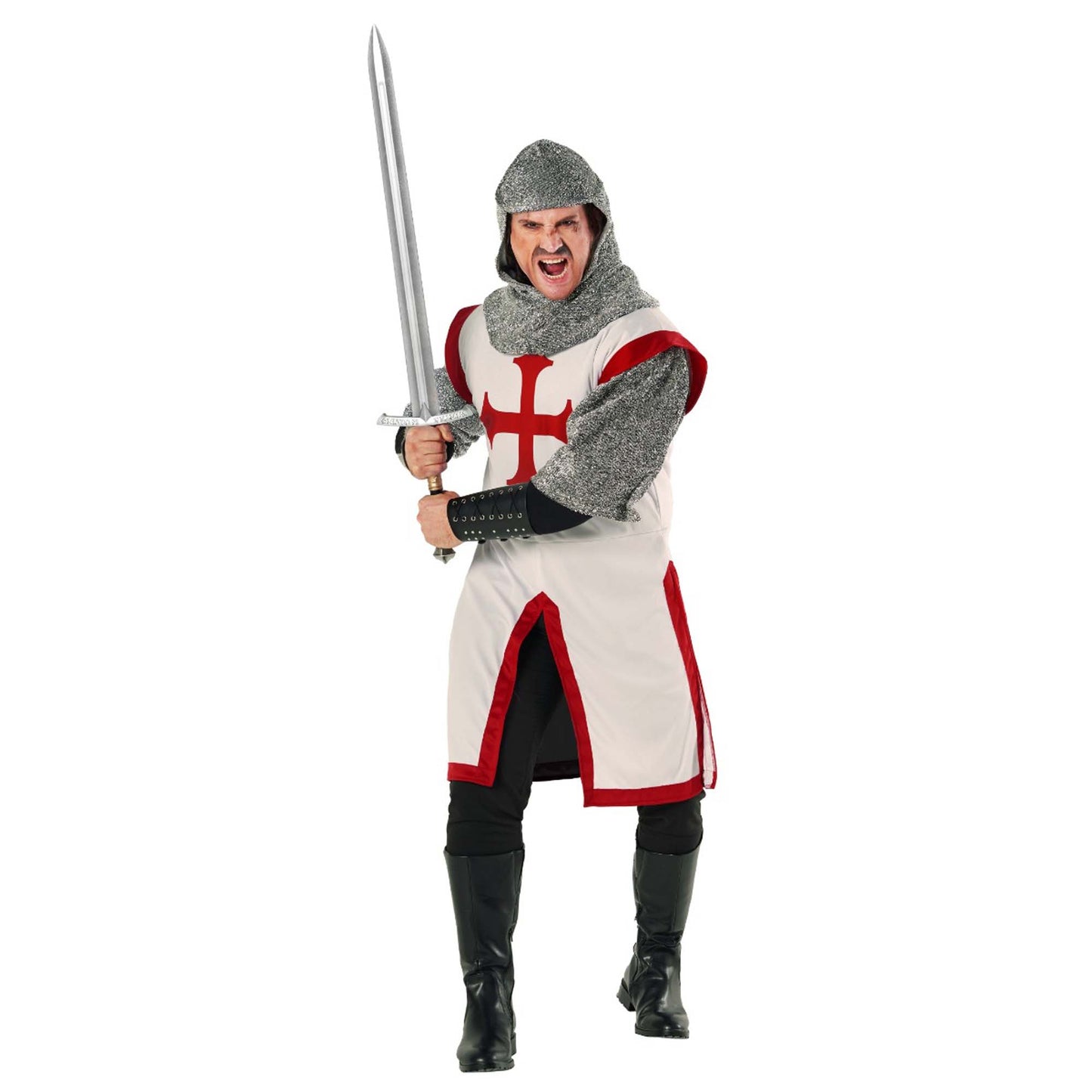 Medieval Knight White Mens Costume Size Large