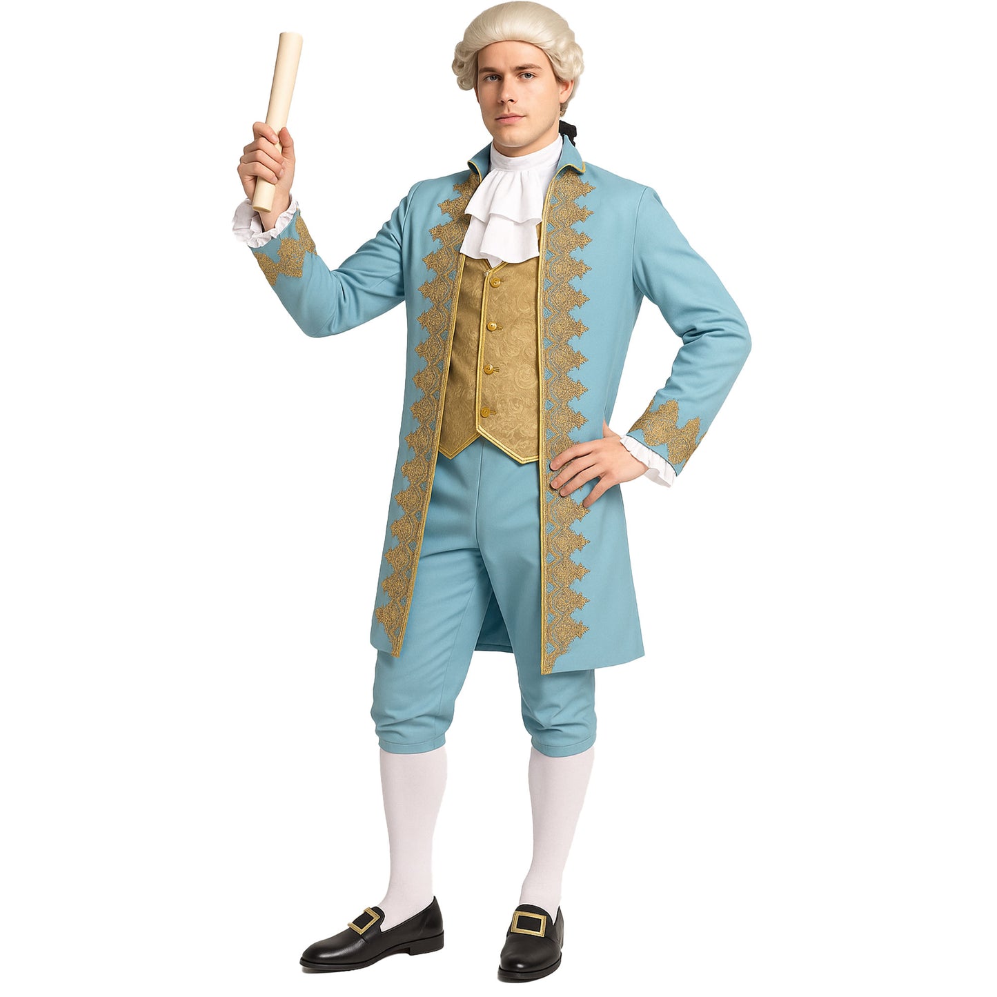 Colonial Nobleman Blue Mens Costume Size XX-Large