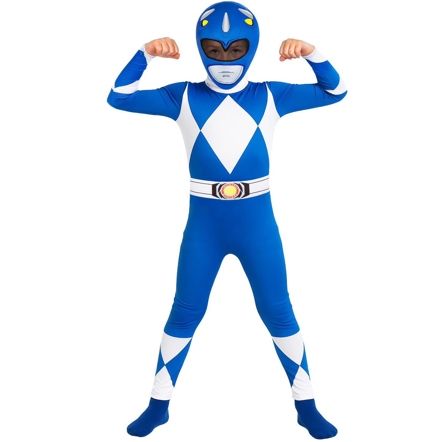 Mighty Morphin Blue Morphsuit Kids Costume Size Small