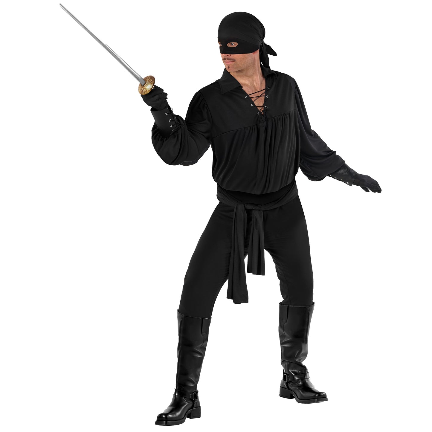 Masked Vigilante Black Mens Costume Size X-Large