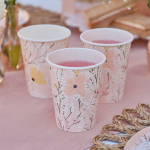 Birthday Bloom Floral Cups