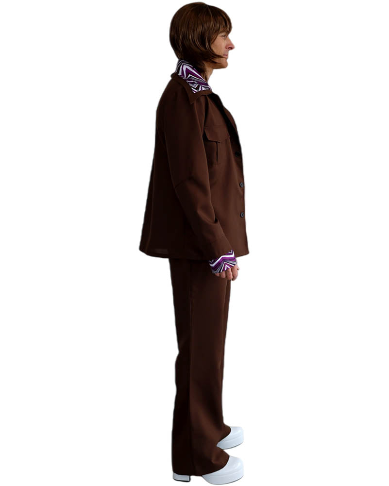 70s Brown Leisure Suit Mens Costume