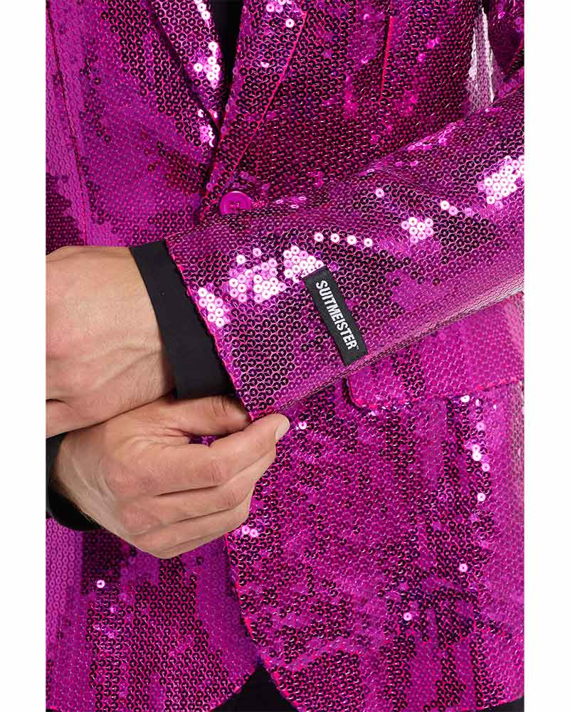 70s Sequins Pink Mens Suitmeister Jacket
