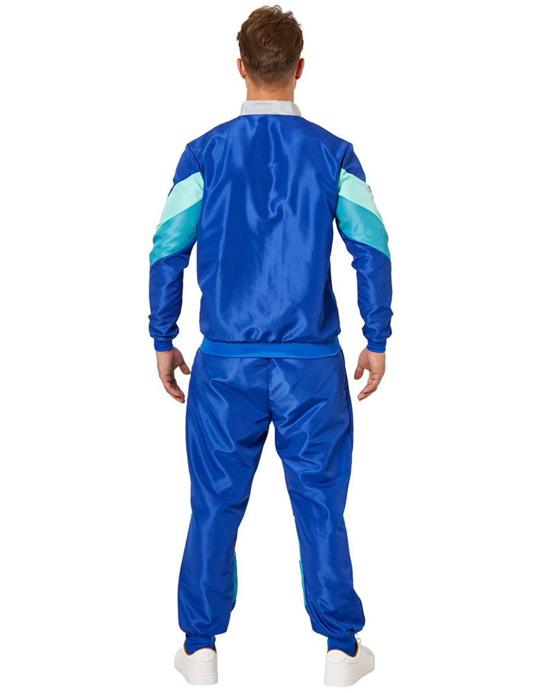 80s Dark Blue Shell Suit Mens Costume
