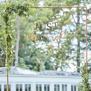 Botanical Wedding Copper Frame Backdrop