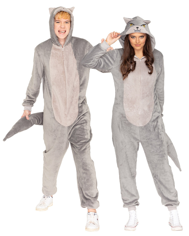 Deluxe Big Bad Wolf Mask Adult Grey Halloween Costume Accessory