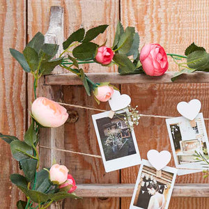 Rustic Country Garland Flower Pink