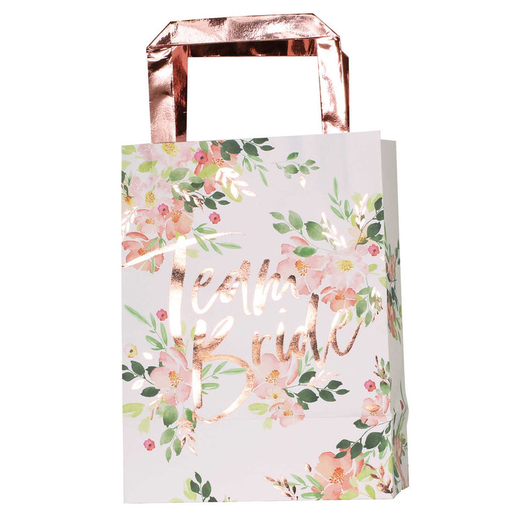 Floral Hen Party Team Bride Party Bag Pack of 5