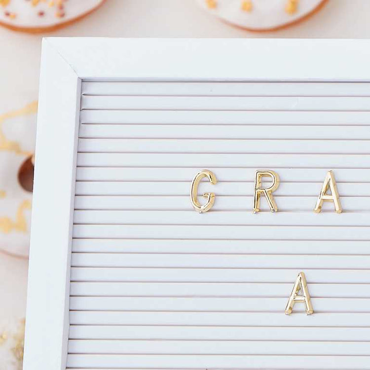 Gold Wedding White Peg Board With Gold Letters