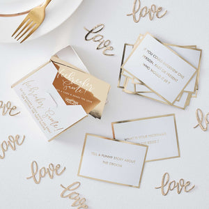 Gold Wedding Table Game Pack of 25