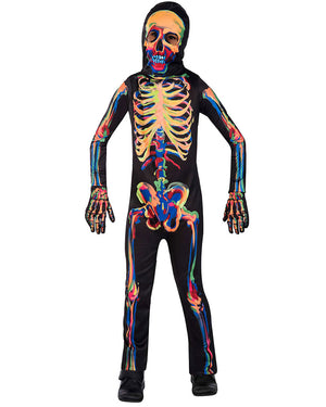 Glow in the Dark Skeleton Boys Costume 4-6 Years