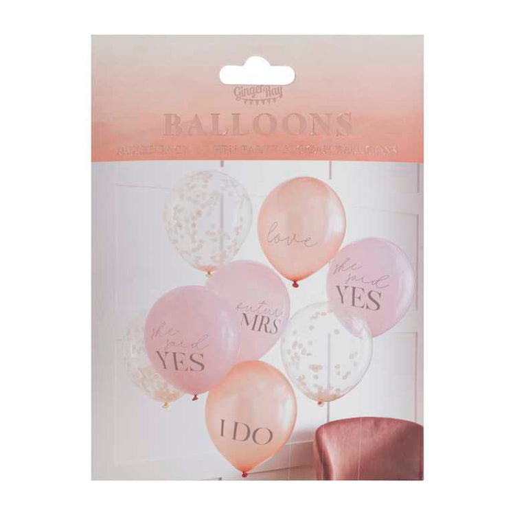 Hen Party Mixed Pack Of Hen Party Slogan & Confetti 30cm Balloons