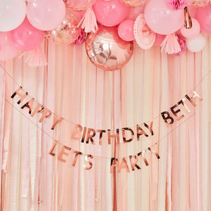 Mix It Up Rose Gold Customisable Happy Birthday Bunting