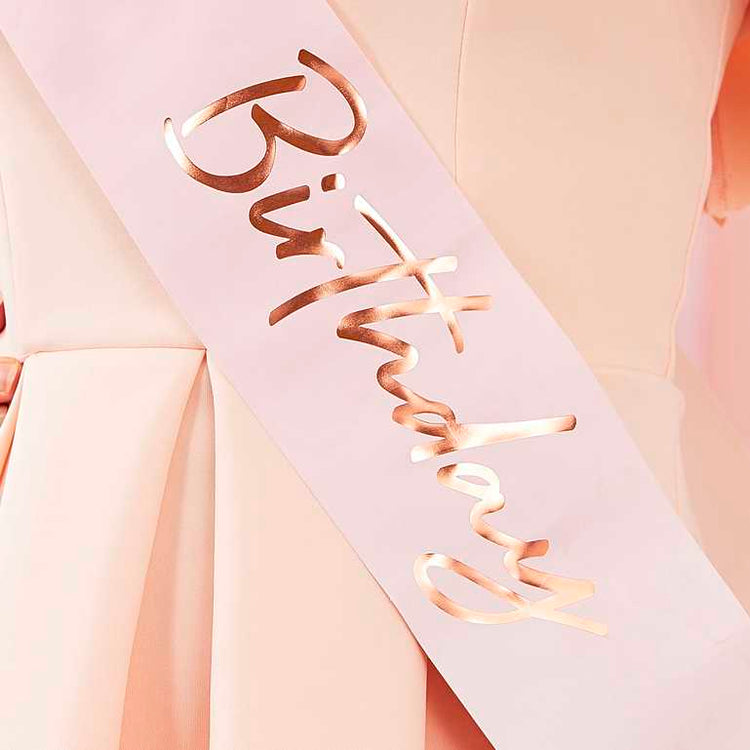Mix It Up Rose Gold Foiled Pink Ombre Its My Birthday Sash