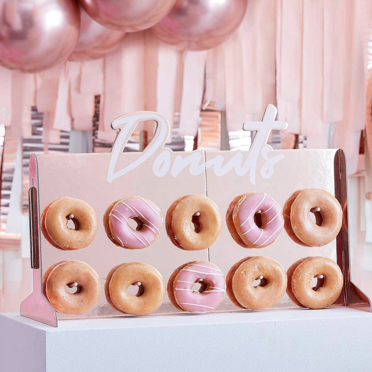 Mix It Up Rose Gold Foiled Donut Wall