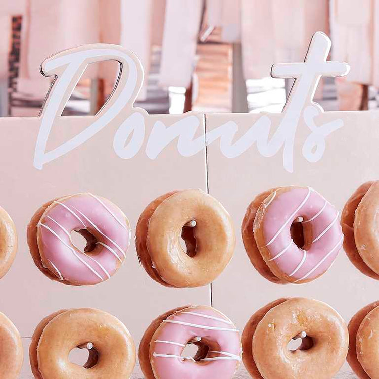 Mix It Up Rose Gold Foiled Donut Wall