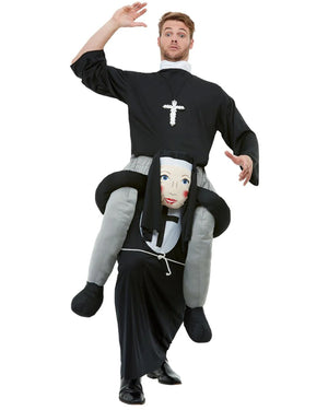 Nun and Priest Piggyback Adult Costume