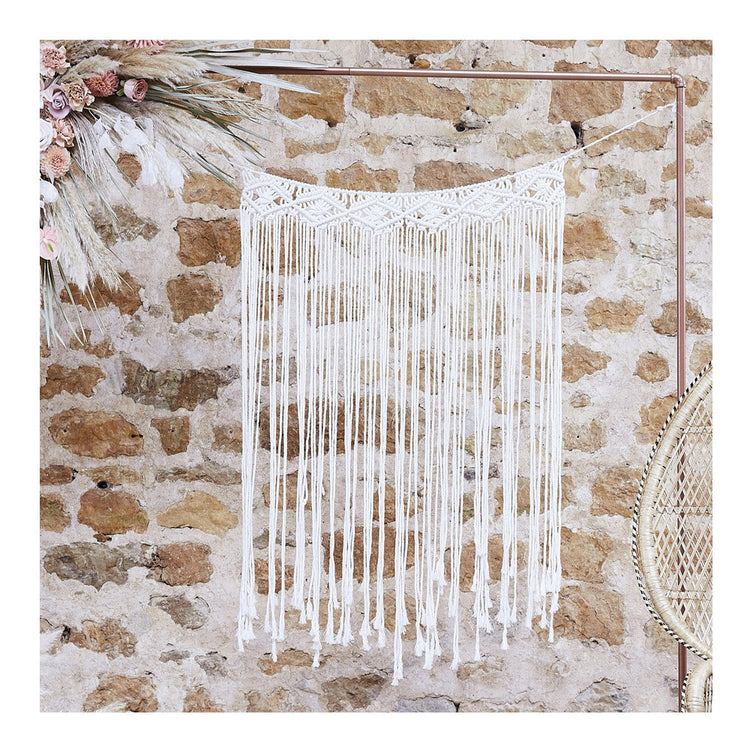 A Touch of Pampas Cream Macrame Wall Hanging Backdrop