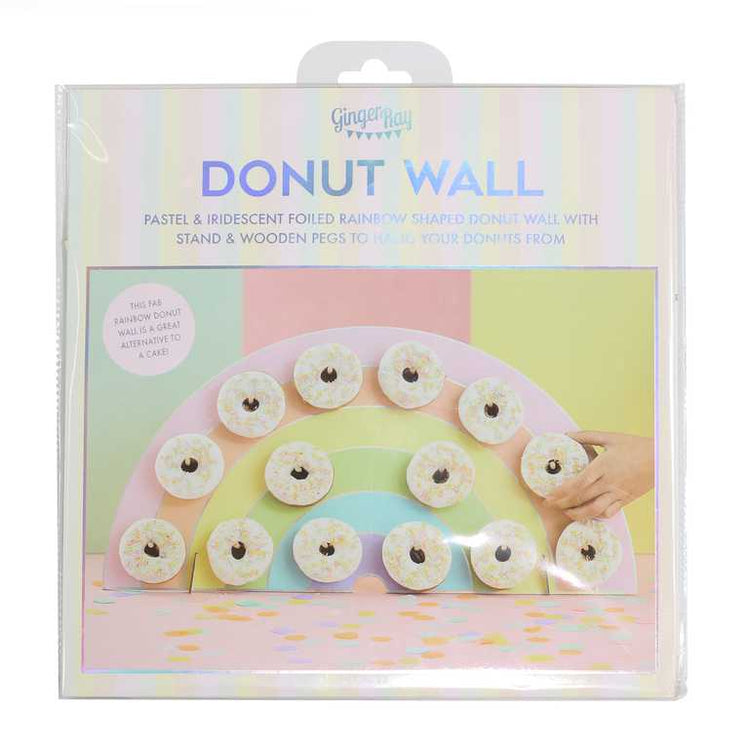 Pastel Party Rainbow Donut Wall