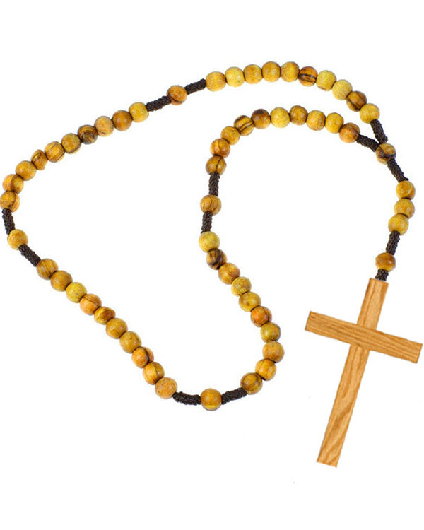 Religious Wooden Cross Necklace