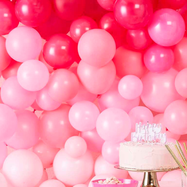 Star Gazer Birthday Balloon Wall Ombre Pink Pack of 213