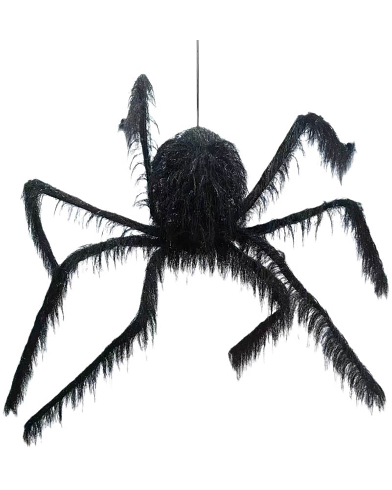 Hanging Black Spider Animated Halloween Decoration 2m