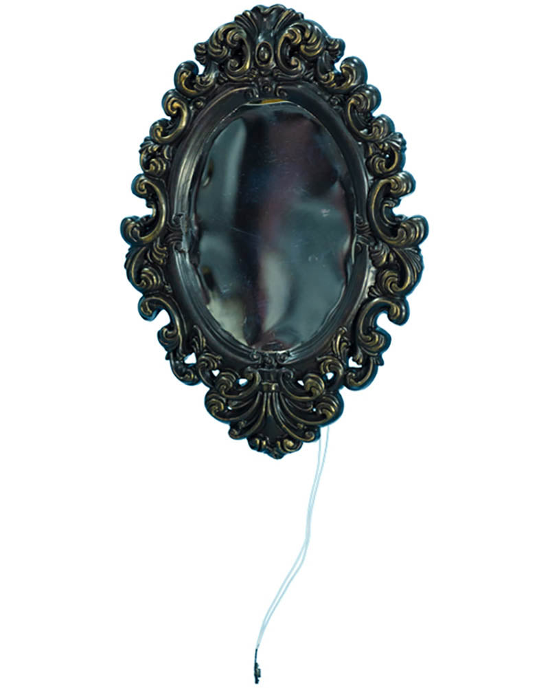 Broken Mirror With Evil Ghost Animated Halloween Decoration 34cm