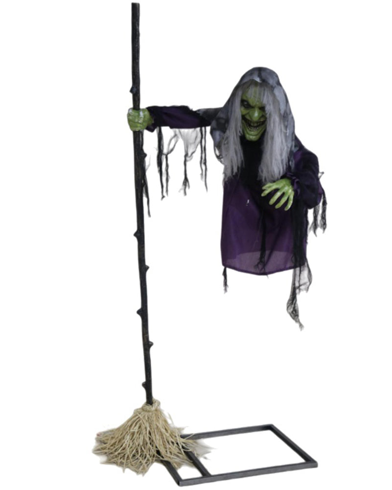 Flying Witch Animated Halloween Decoration 1.8m