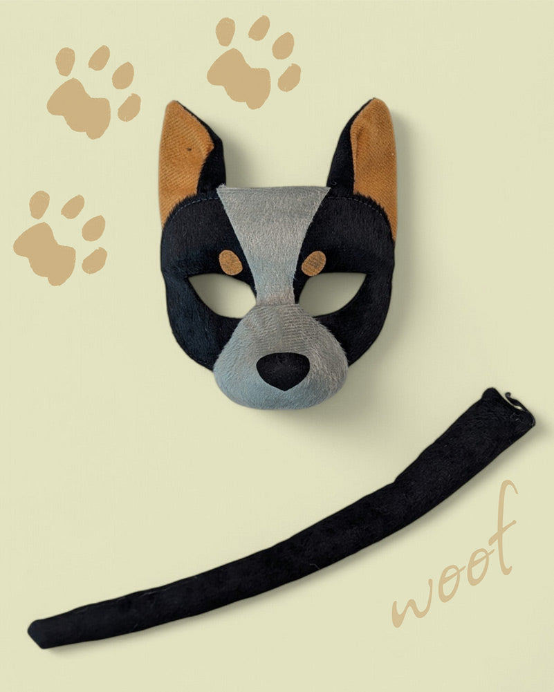 Aussie Dog Deluxe Mask and Tail Set