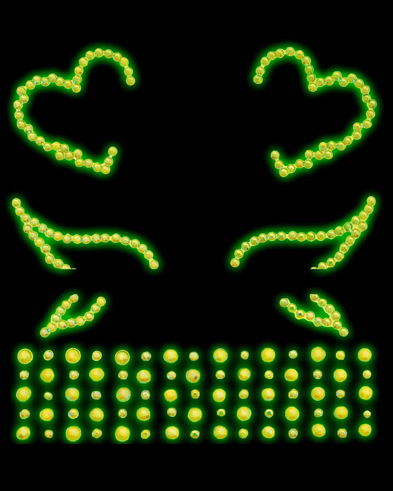 Ayla Glow in the Dark Face Jewels Sticker