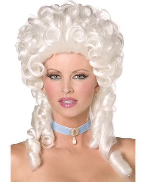 Baroque White Curly Wig