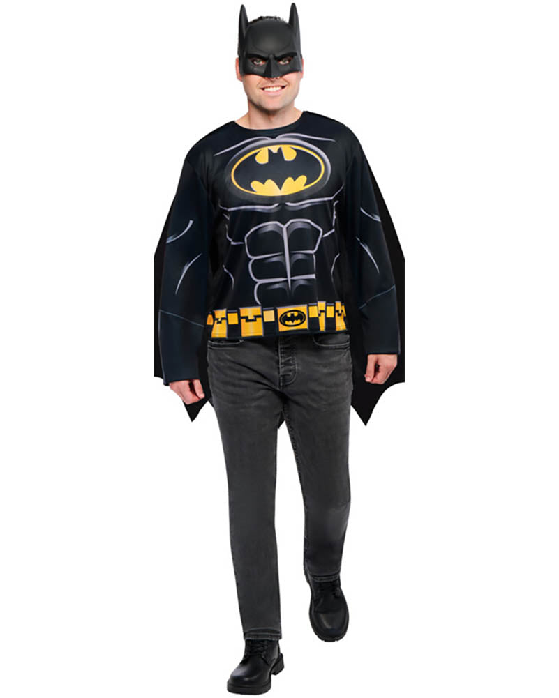 Batman Adult Shirt Cape and Mask Set