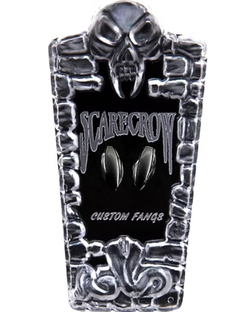 Black Glam Metallic Deluxe Vampire Fangs For Halloween