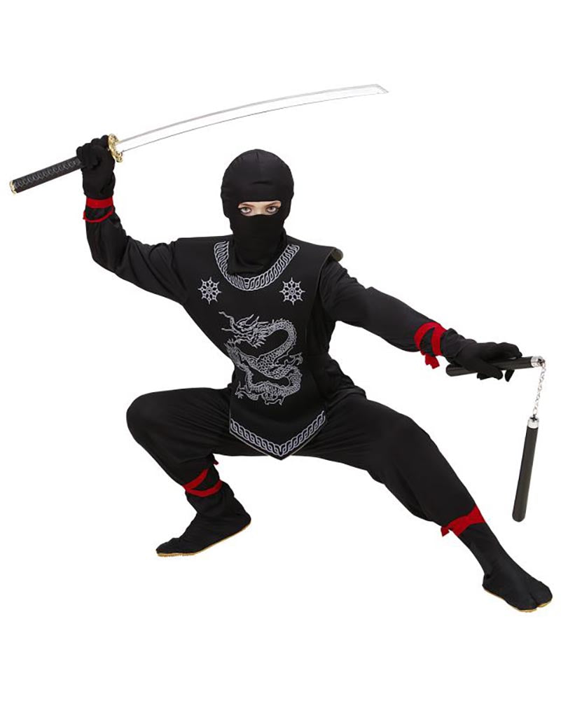 Stealthy Black Ninja Boys Costume
