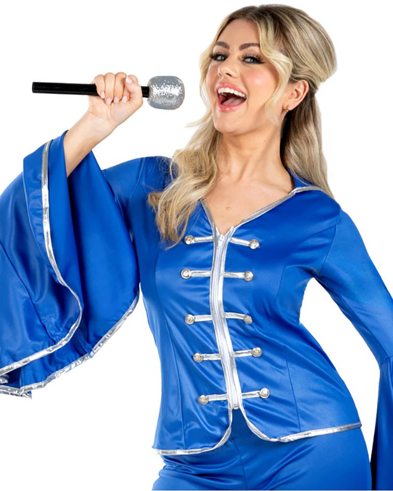 70s Blue Dancing Queen Womens Costume