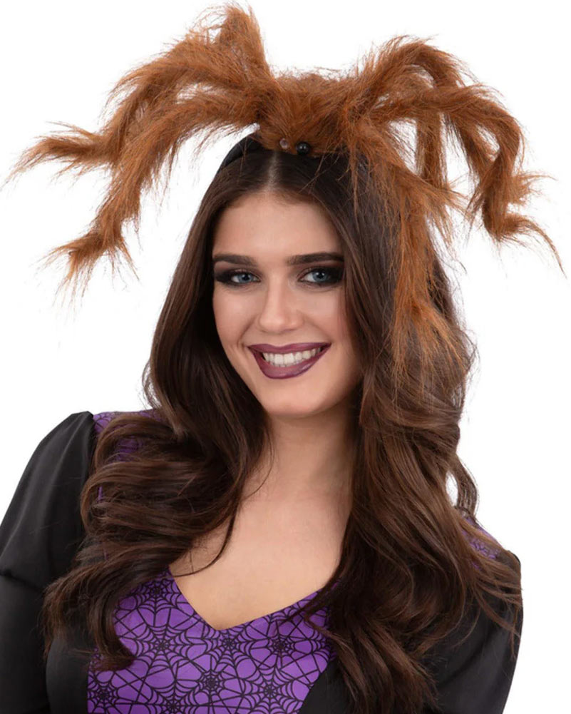 Brown Hairy Tarantula Spider Headband