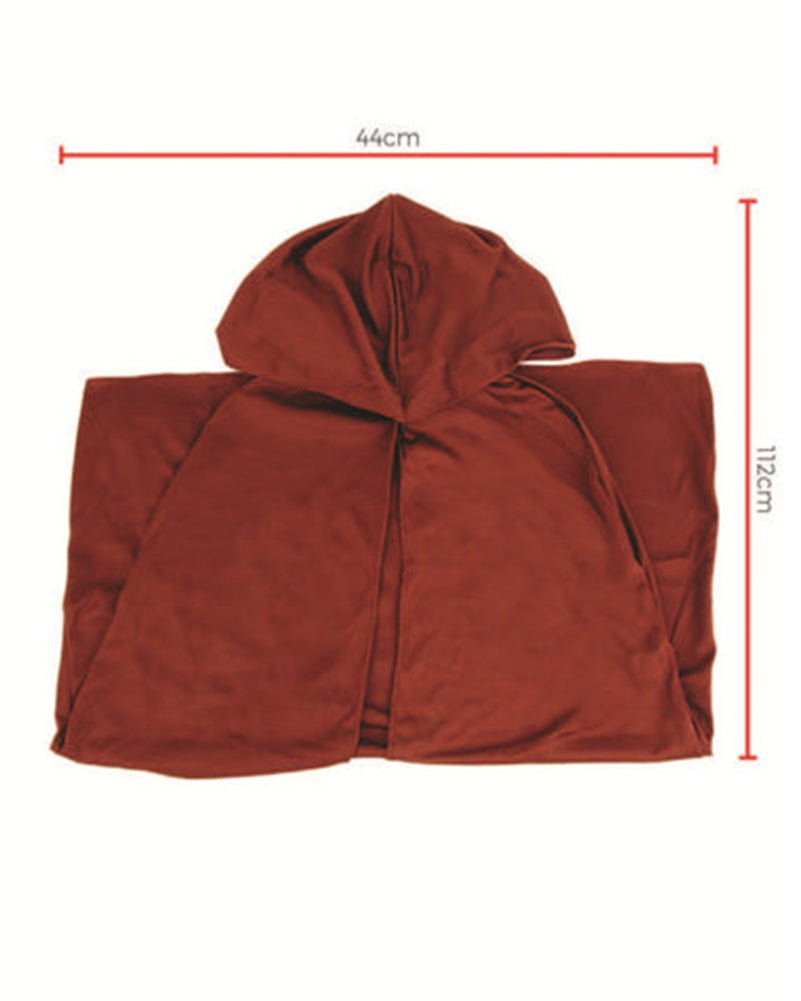 Brown Hooded Kids Cape