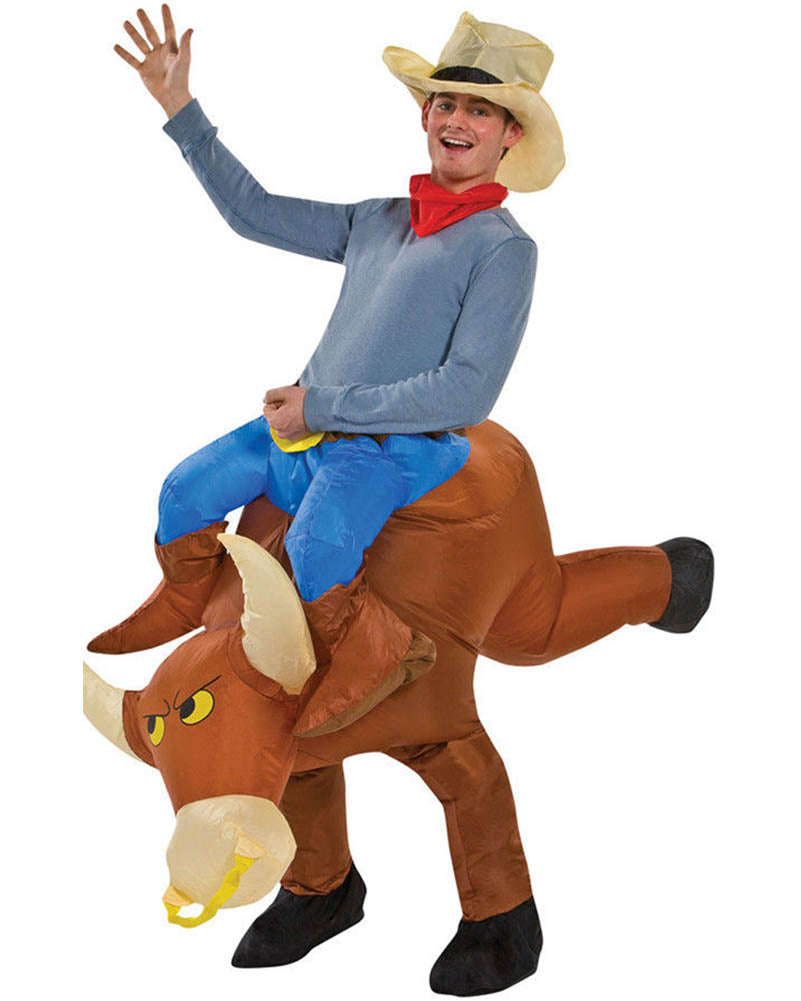 Bull Ride On Inflatable Adult Costume