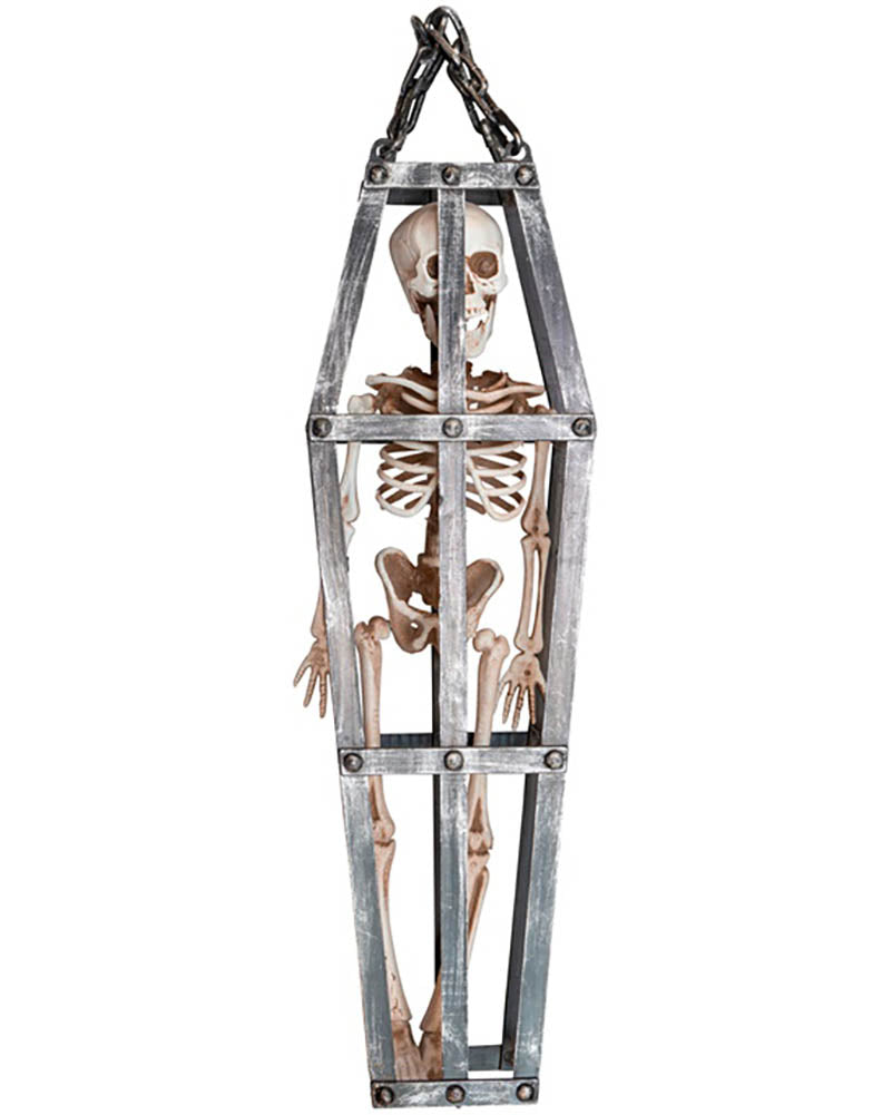 Caged Skeleton Hanging Decoration 50cm