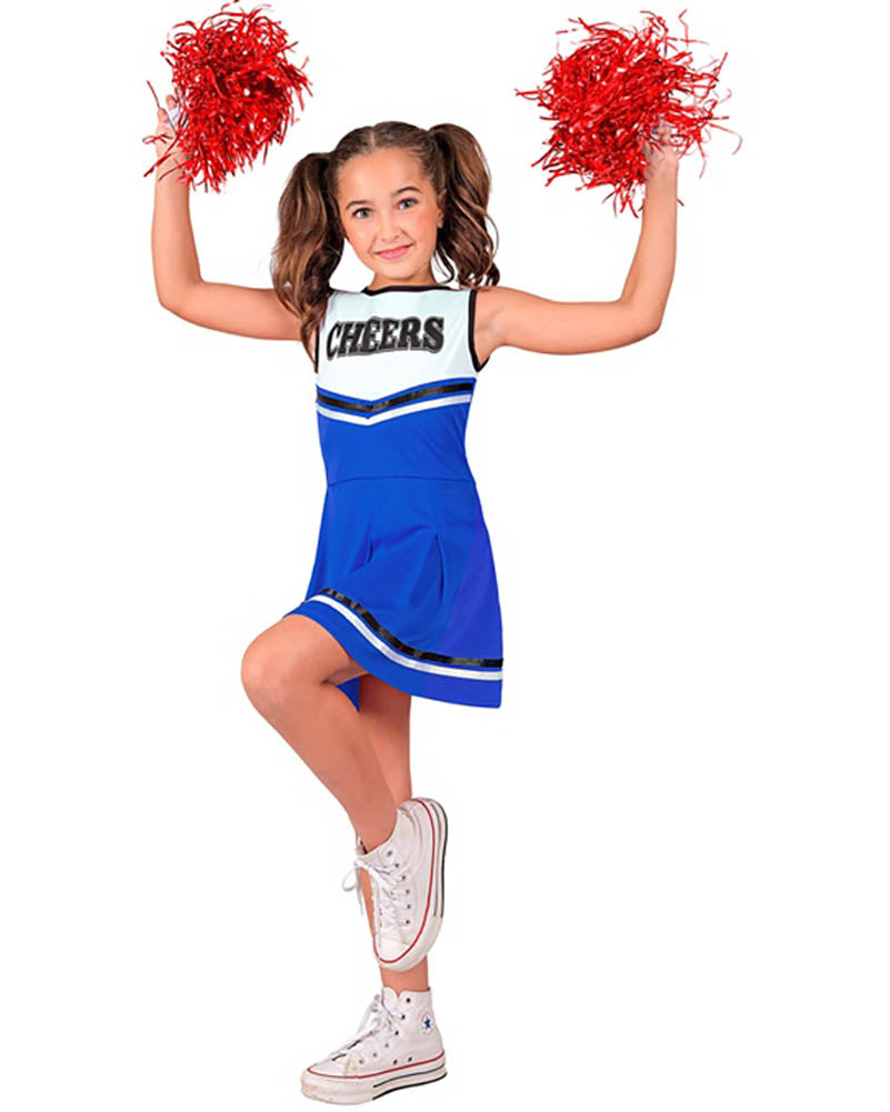 Cheerleader Blue Girls Costume