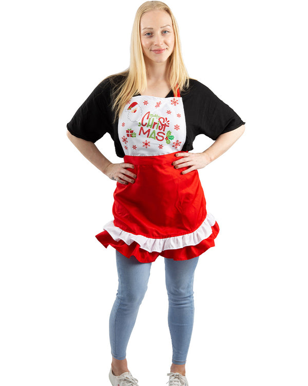 Christmas Frilly Apron