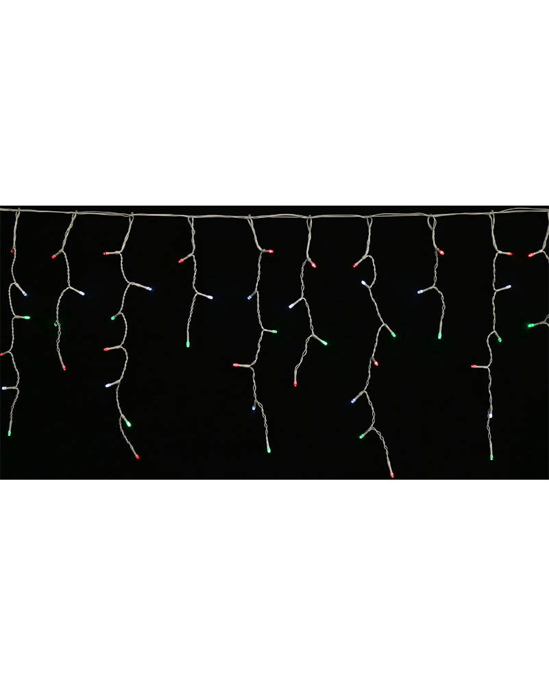 Christmas Coloured Icicle Lights 400 Piece LED Solar Lights