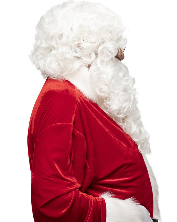 Complete Premium Velvet Santa Plus Size Suit and Accessory Christmas Bundle