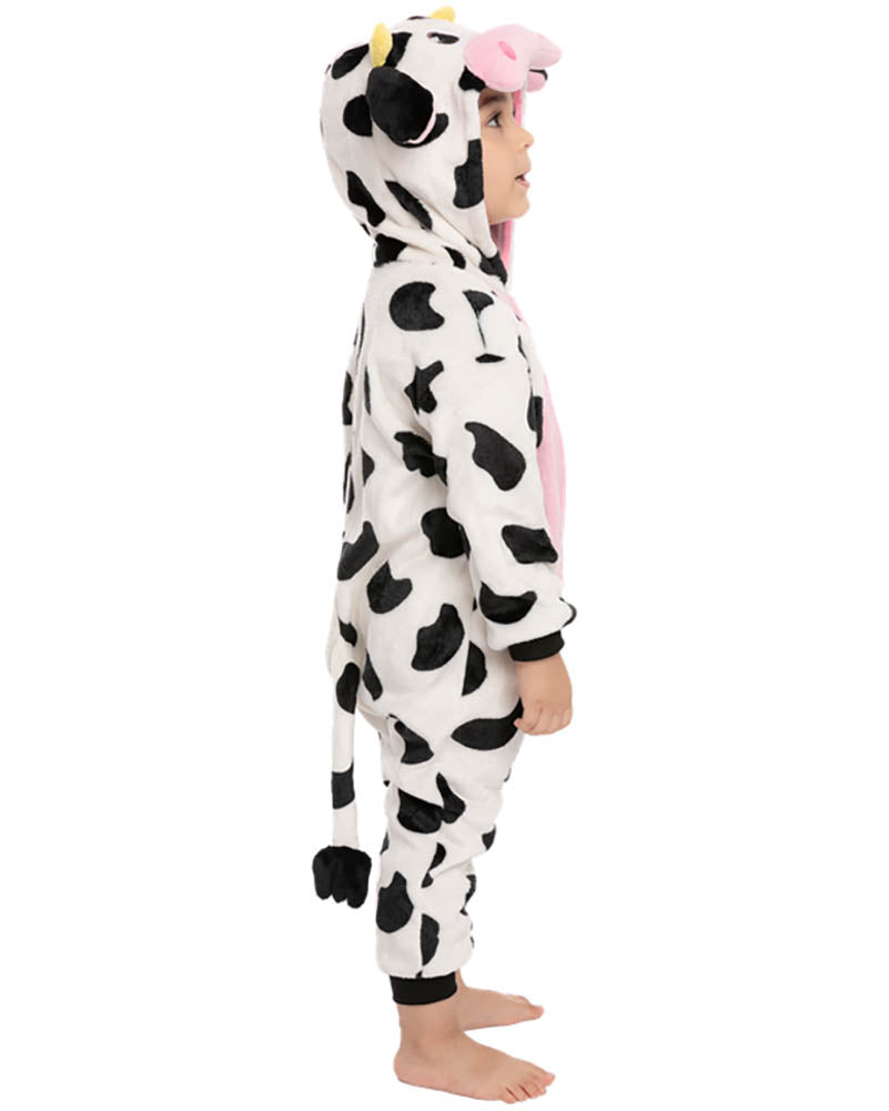 Cow Hooded Jumpsuit Toddler Costume