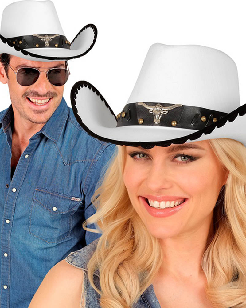 Bull Felt White Cowboy Hat