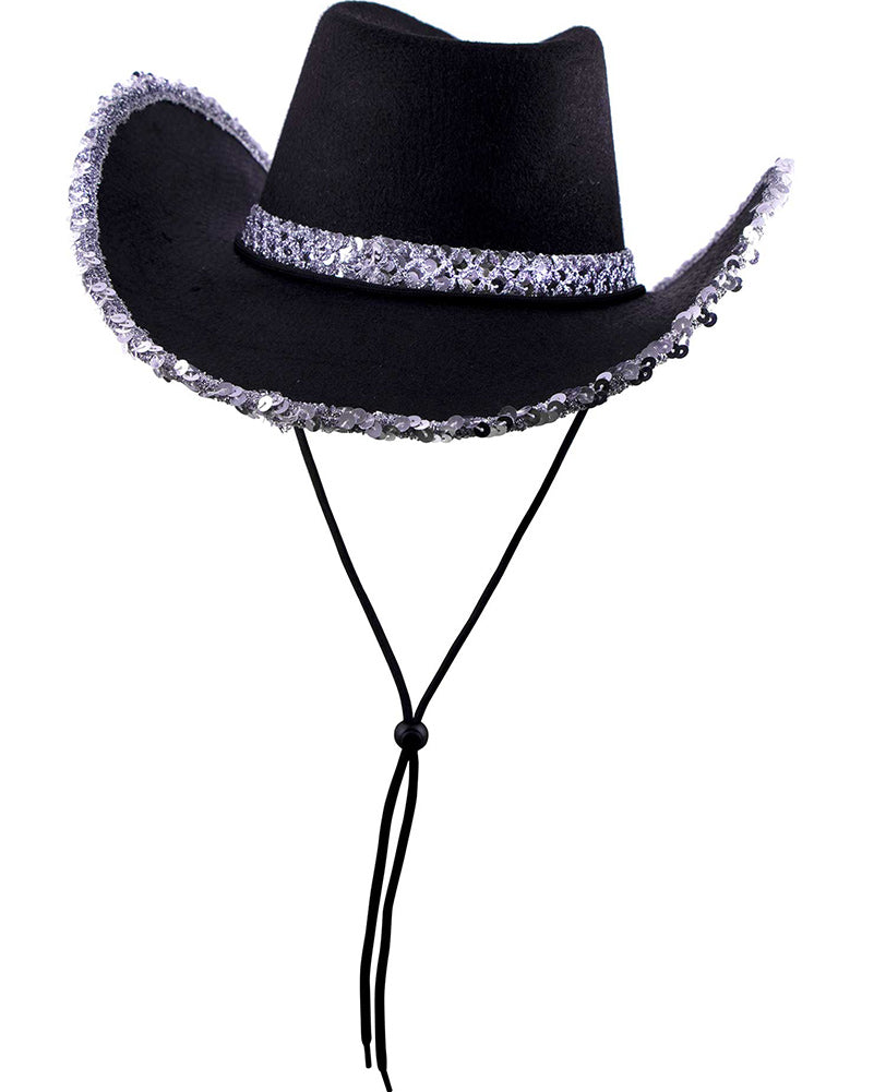 Cowboy Hat Black Sequins
